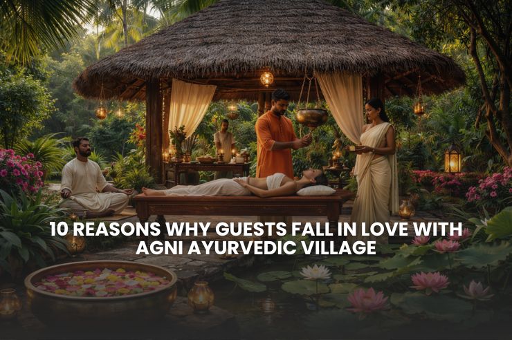 Guests enjoying serene moments at Agni Ayurvedic Village